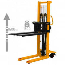 Load image into Gallery viewer, Cormak WRHS1516 Mast Pallet Stacker with Adjustable Forks 1600mm 1500kg