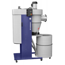 Load image into Gallery viewer, mobile cyclone dust extraction machine close up with castors